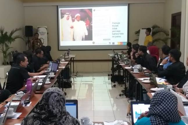 Pelatihan Cek Fakta yang diselenggarakan Media Academy di Jakarta. 