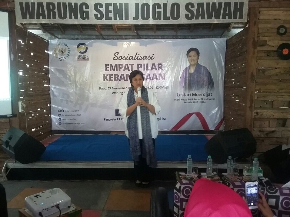 Wakil Ketua Majelis Permusyawarahan Rakyat (MPR) dan juga anghota DPR Lestari Moerdijat sosialisasi empat pilar kebangsaan di Kudus 