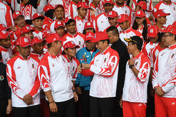 Pelepasan atlet SEA Games 2019 di Istana Bogor