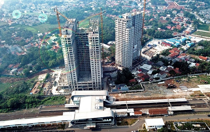 Progres pembangunan Serpong Garden Apartment, Oktober 2019. 