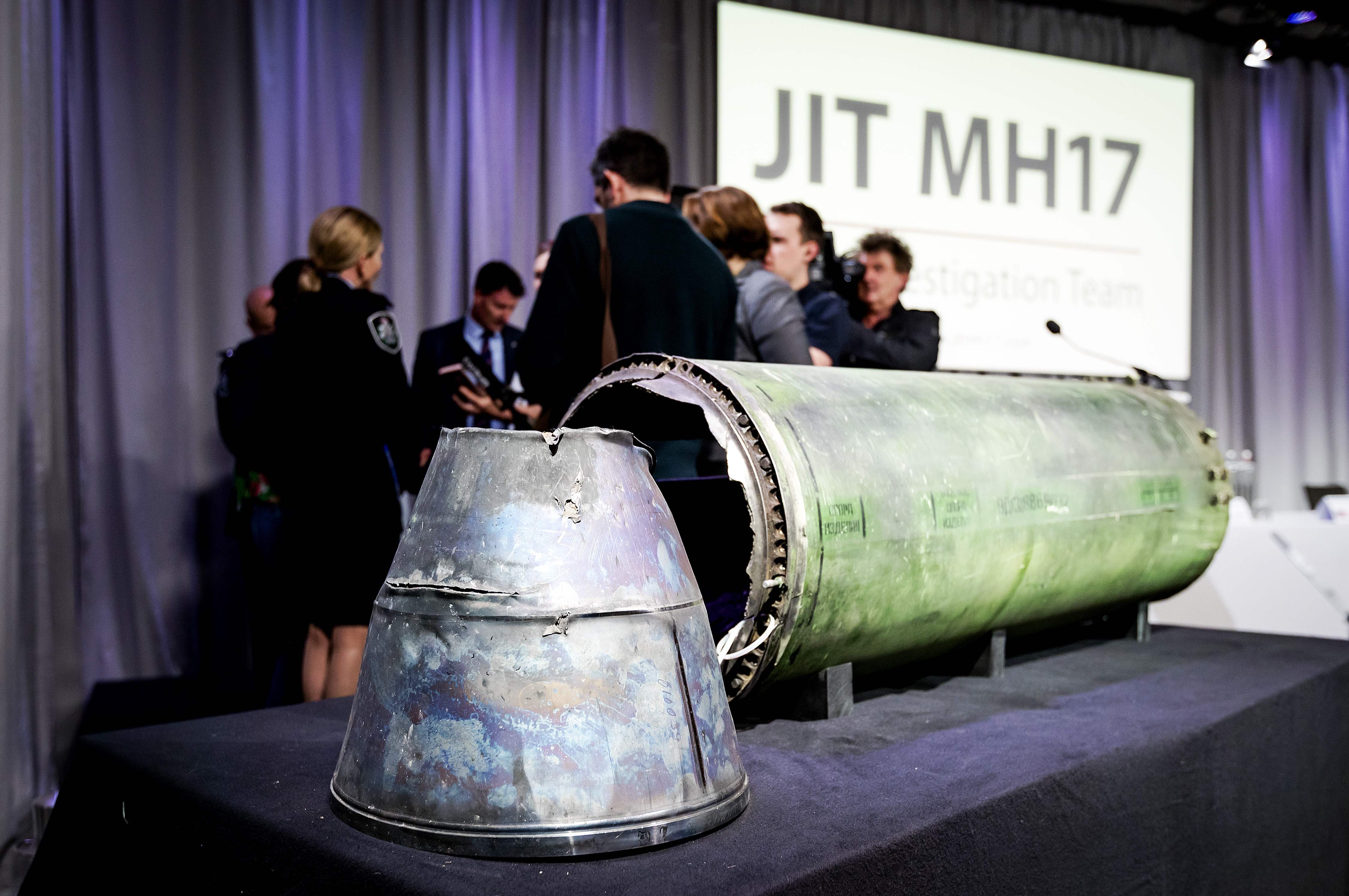 Bagian dari Roket Buk yang ditembakkan ke Pesawat Malaysian Air MH17