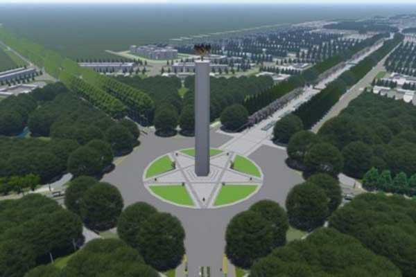 Ilustrasi maket ibu kota baru