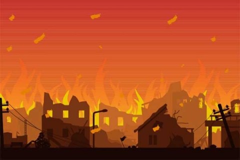 Ratusan Kios di Pasar TPO Tanjungbalai Hangus Terbakar