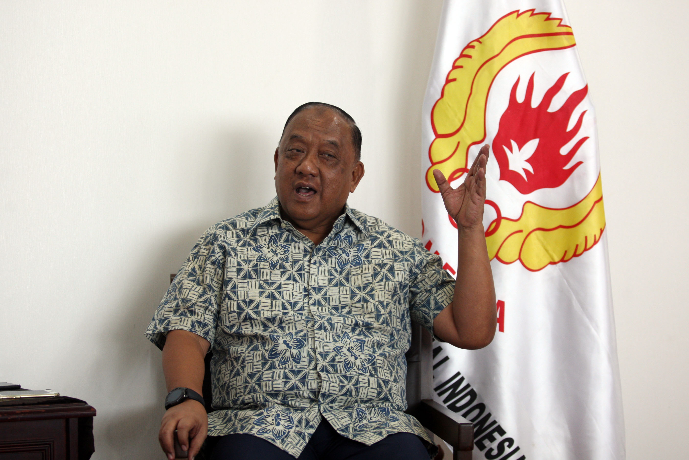 Ketua Umum Komite Olahraga Nasional Indonesia (KONI) Marciano Norman