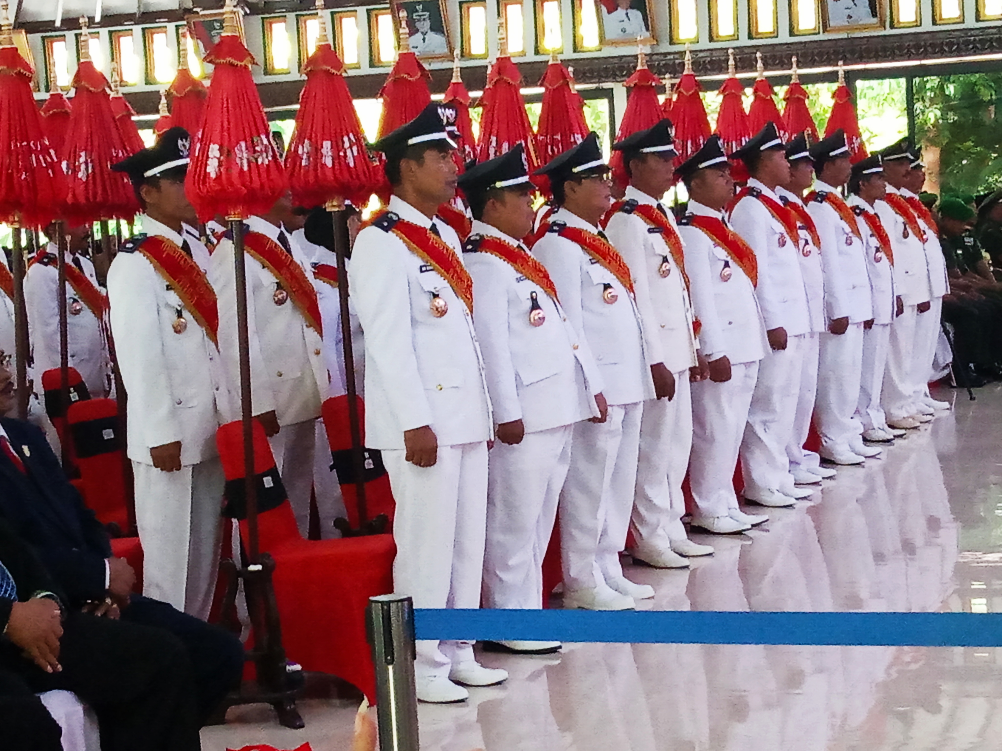 Bupati Klaten Sri Mulyani melantik 77 kepala desa (kades) terpilih pada pilkades serentak gelombang III tahun 2019, Sabtu (16/11/2019) sore.