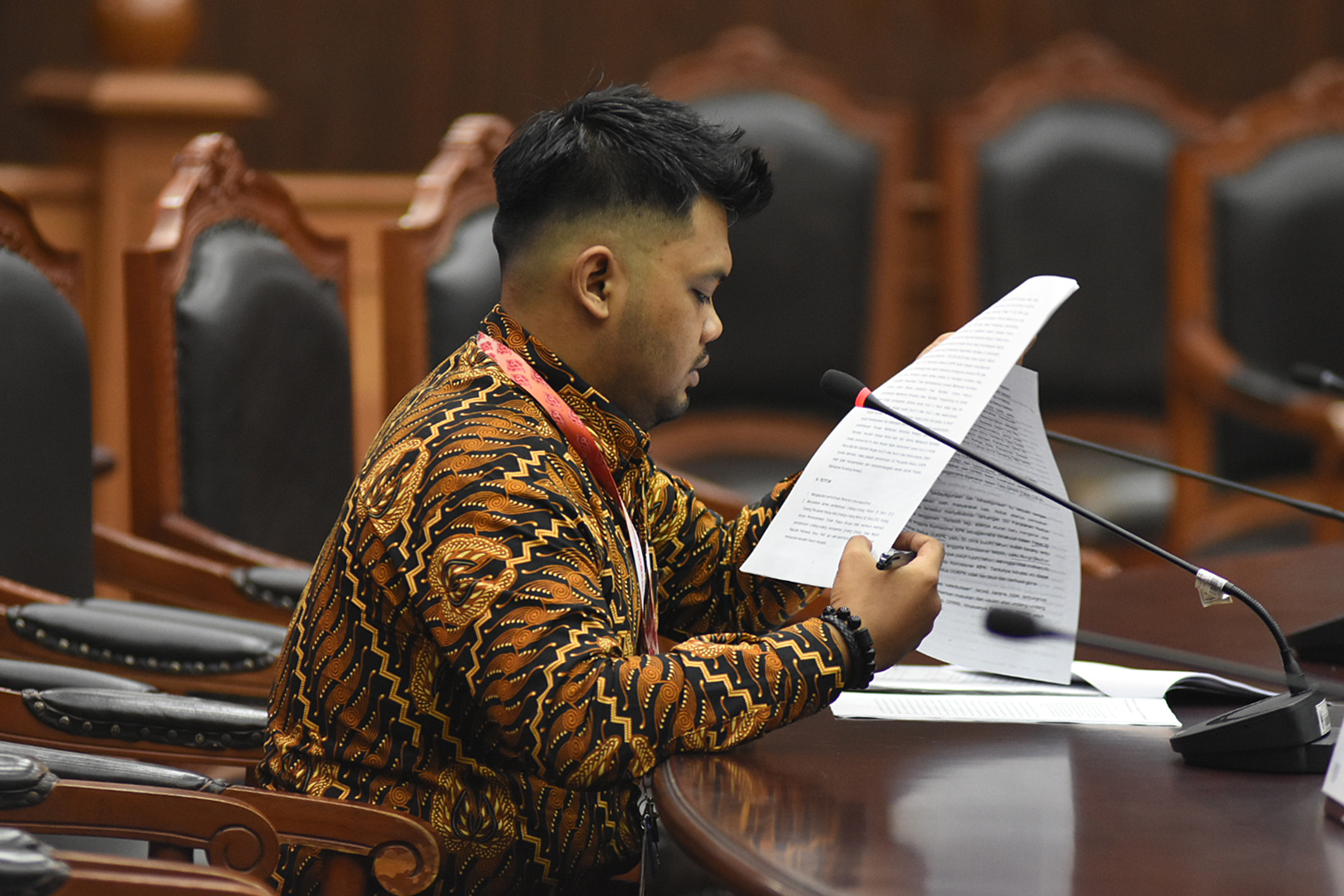 Advokat Gregorius Yonathan Deowikaputra selaku pemohon Perubahan Kedua Atas Undang-Undang Nomor 30 Tahun 2002 tentang KPK