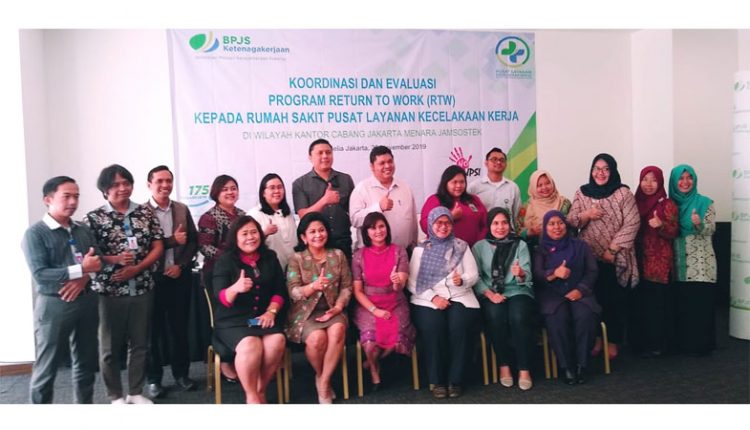 Acara Koordinasi dan Evaluasi Program Return to Work (RTW) Rumah Sakit Pusat Layanan Kecelakaan Kerja (PLKK) di Hotel Gran Melia Jakarta. 