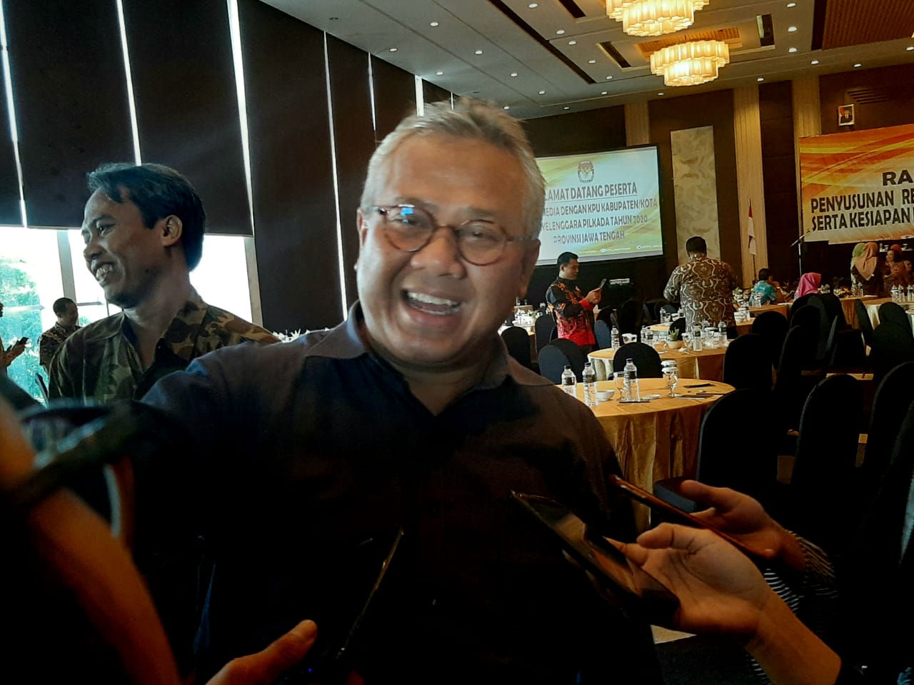 Ketua KPU Arief Budiman di KPU Jawa Tengah