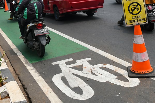 Langgar Aturan Jalur Sepeda Didenda Rp500 Ribu