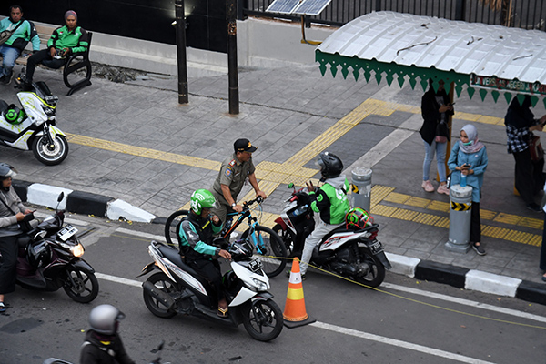 Pelanggar Jalur Sepeda Mulai Ditindak  