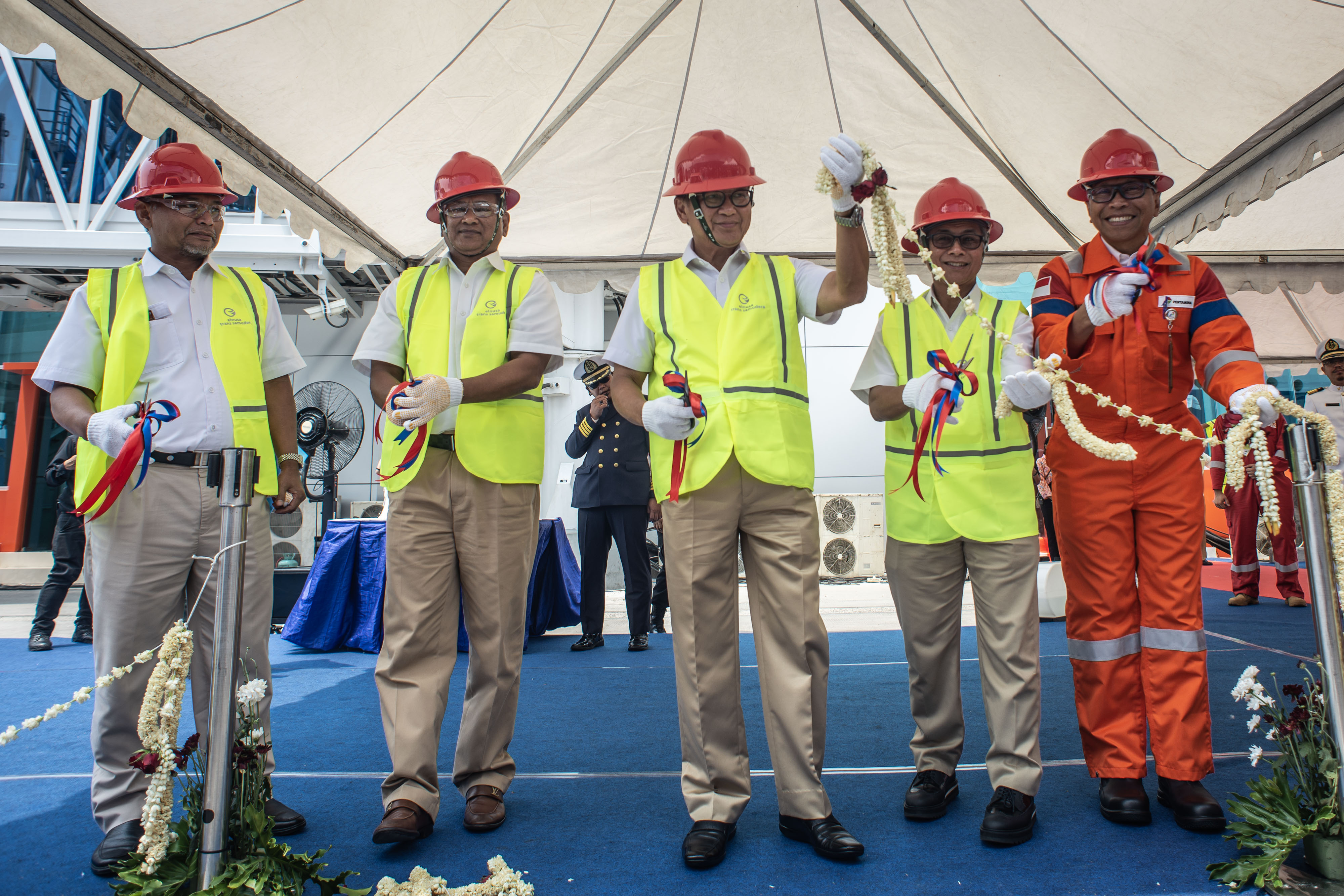  peresmian pelaksanaan survei seismik 2D Komitmen Kerja Pasti (KKP) Jambi Merang di Terminal Penumpang Pelabuhan Tanjung Priok, Jakarta, 