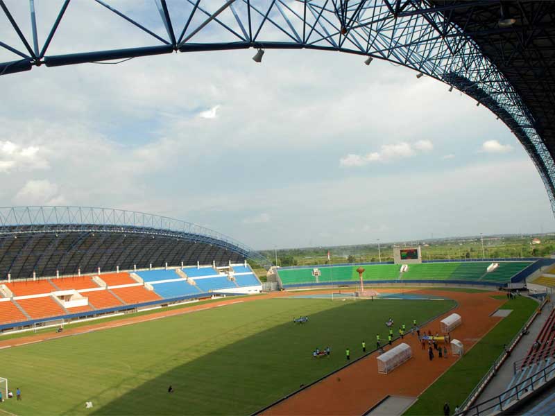 Suasana Stadion Jakabaring, Palembang.