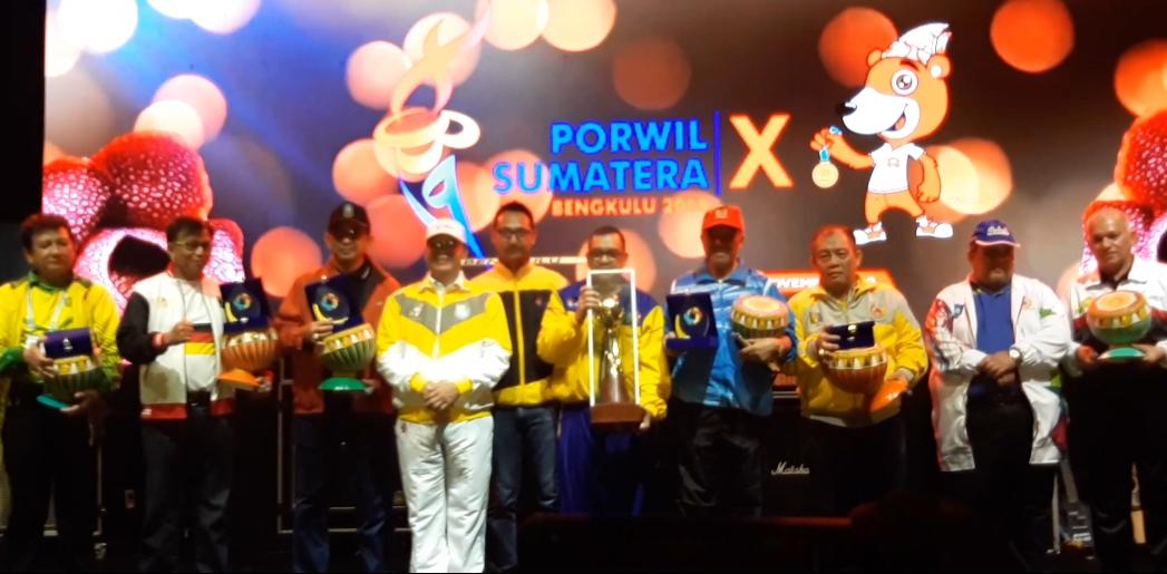 Pekan Olahraga Wilayah (Porwil) Sumatera X Tahun 2019, resmi ditutup Gubernur Bengkulu Rohidin Mersyah