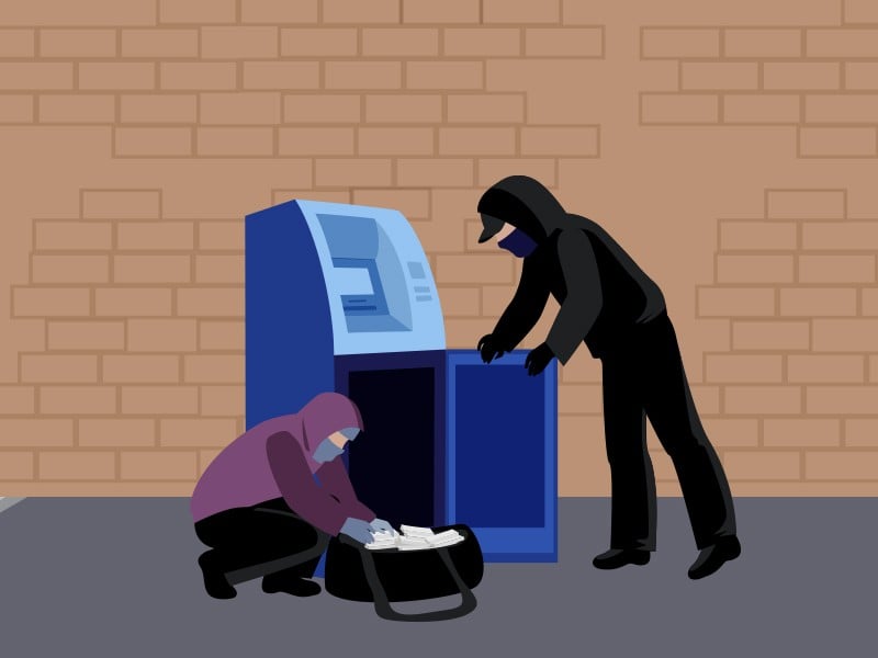 Ilustrasi pembobolan ATM