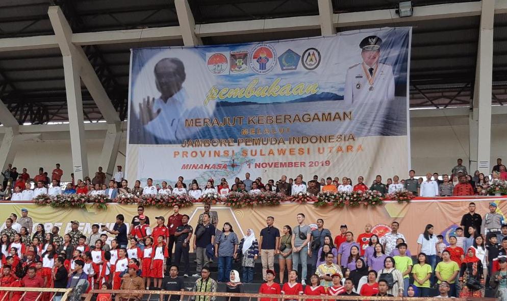 Menpora Zainudin Amali membuka secara resmi Jambore Pemuda Indonesia 2019 di Stadion Maesa Tondano, Kabupaten Minahasa, Sulawesi Utara.