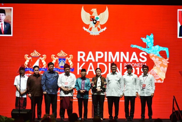  Ketua DPR RI Puan Maharani saat menghadiri Rapimnas KADIN 2019 di Bali.