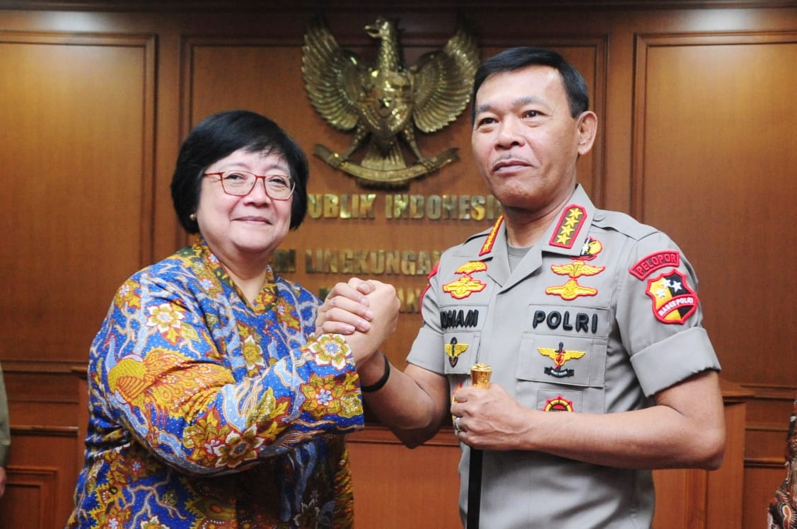 Kementerian LHK dan Polri Tingkatkan Sinergi Tangani Karhutla