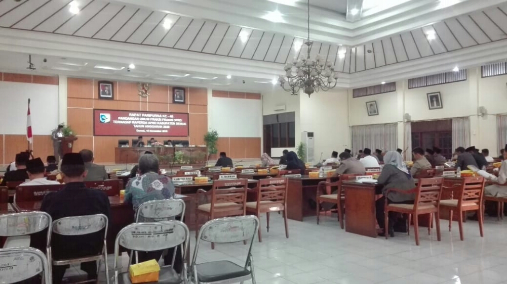Sidang Paripurna di DPRD Demak, Jawa Tengah. Partai NasDem tidak mendapat pimpinan alat kelengkapan dewan.