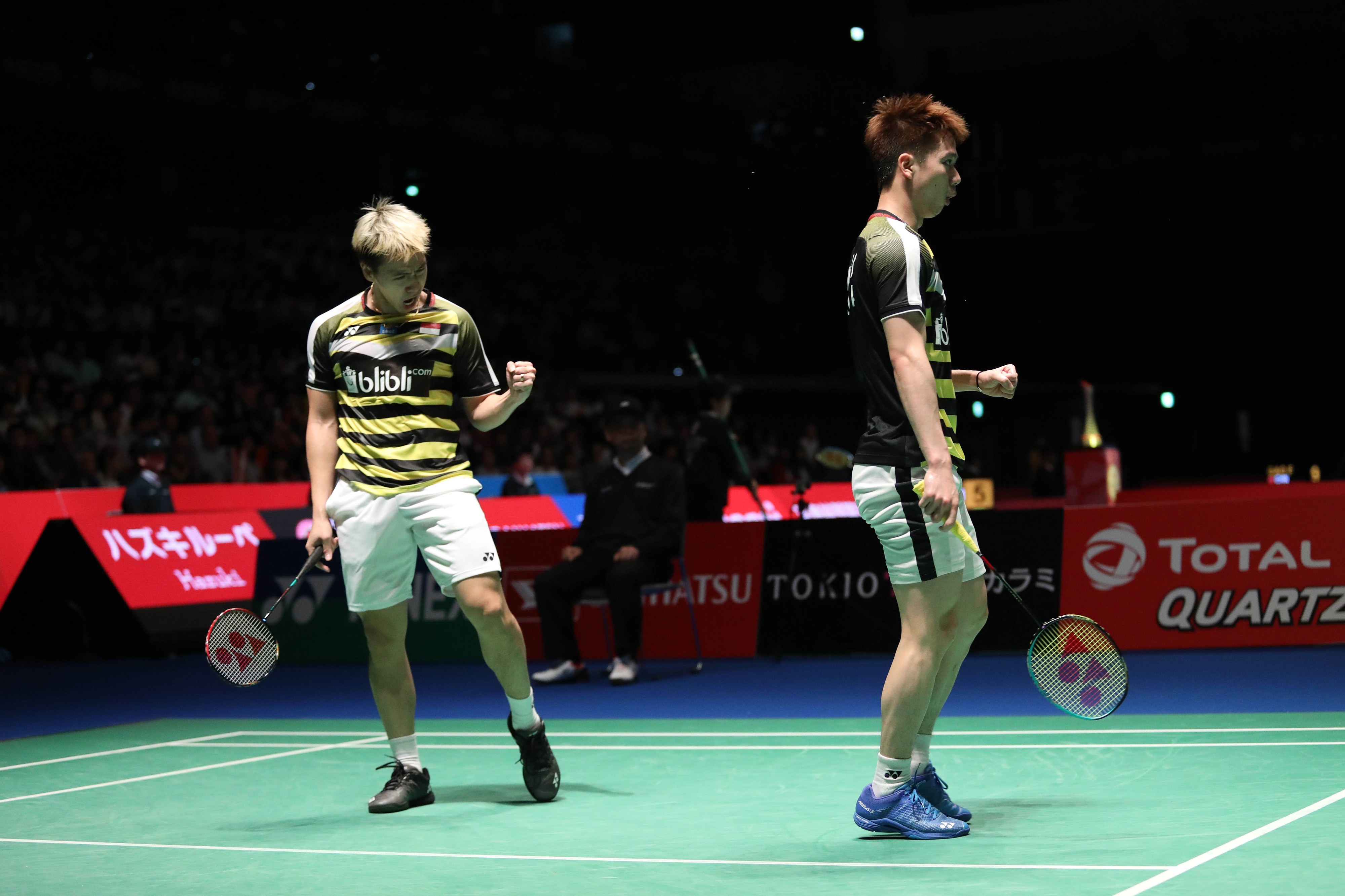 Pasangan Ganda Putra Indonesia  Kevin Sanjaya Sukamuljo/Marcus Fernaldi Gideon