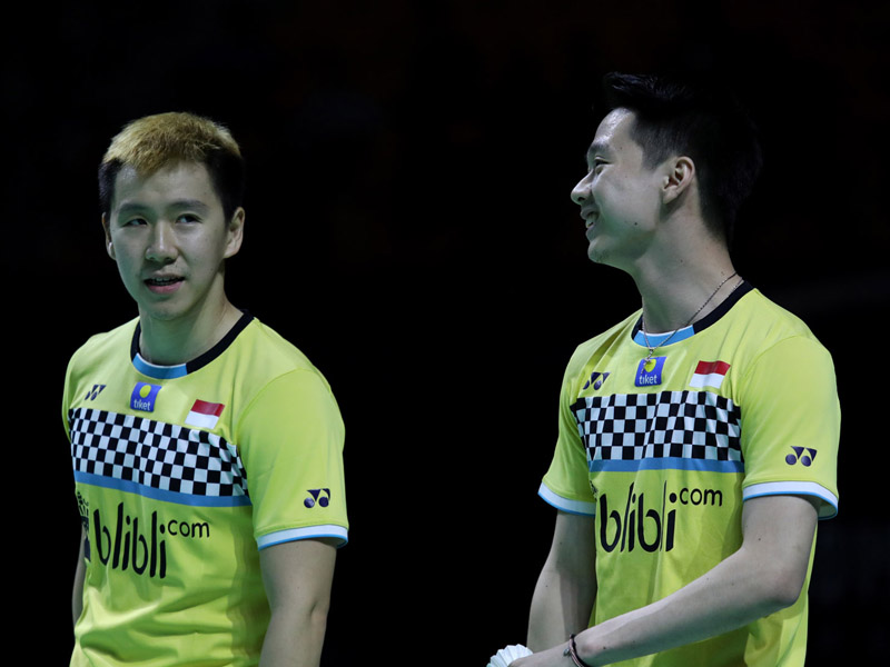 Ganda putra Indonesia Marcus Fernaldi Gideon/Kevin Sanjaya Sukamuljo