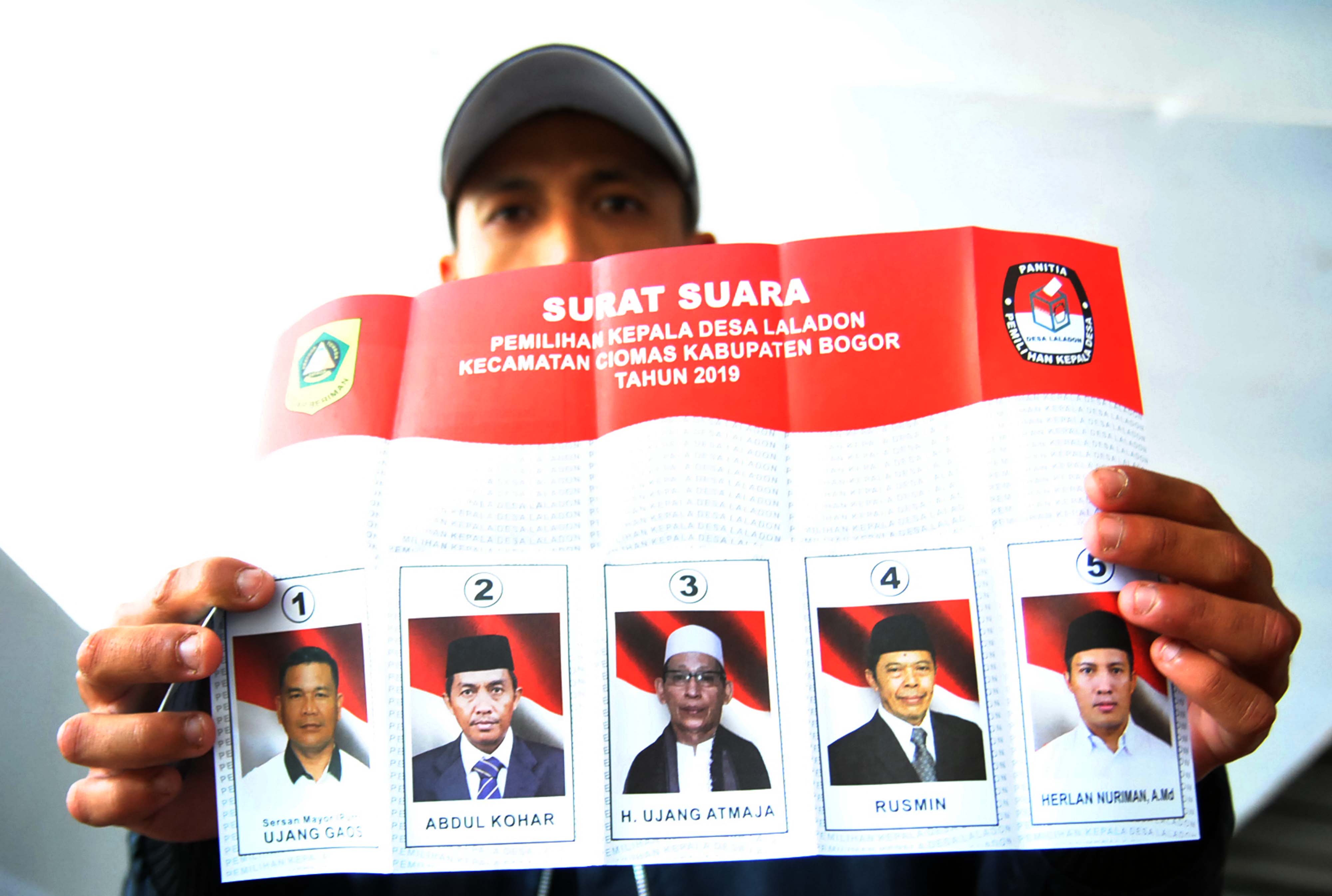 Ilustrasi Surat Suara Pilkades di Kabupaten Bogor