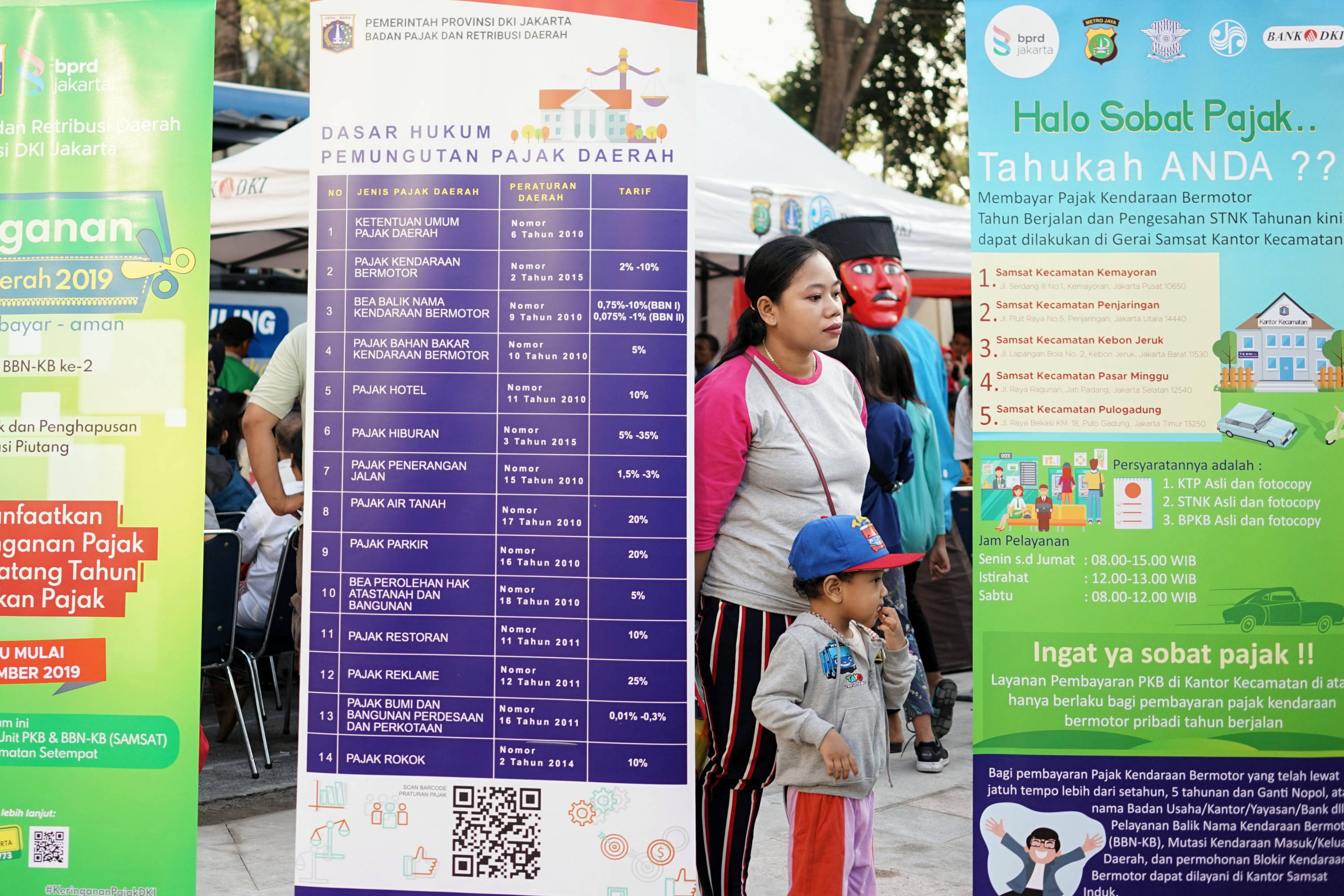 BPRD DKI Jakarta menggelar Program Keringanan Pokok dan Penghapusan Sanksi (denda) Pajak Daerah di Car Free Day Jakarta