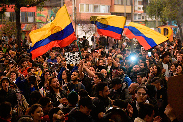 Unjuk Rasa di Kolombia