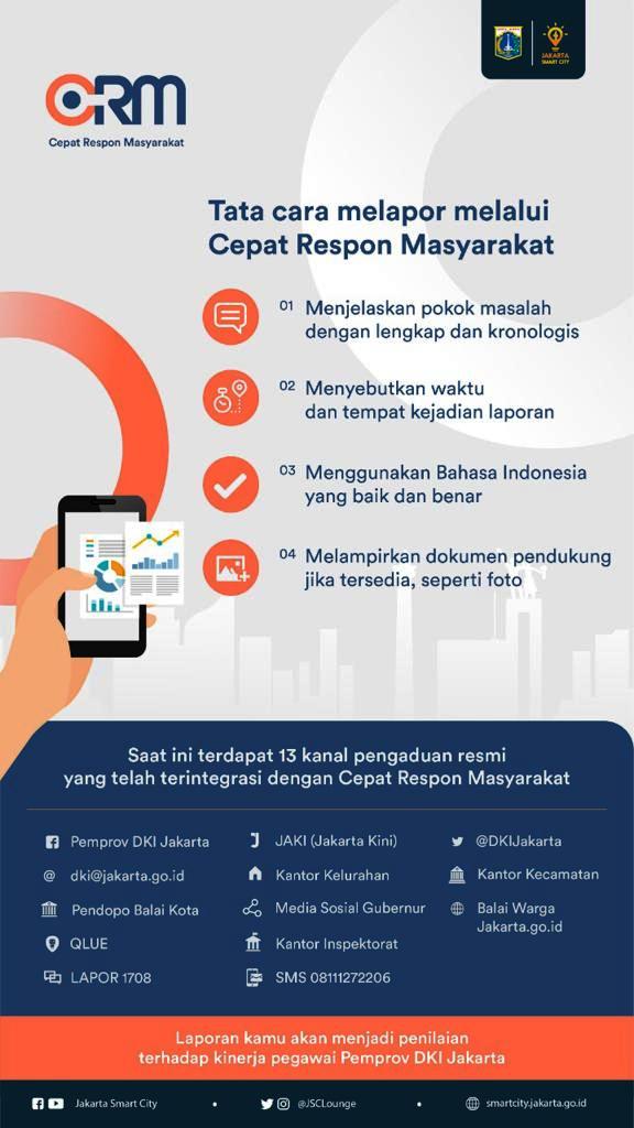 Tata Cara Melapor Aduan Masyarakat Melalui Sistem CRM.