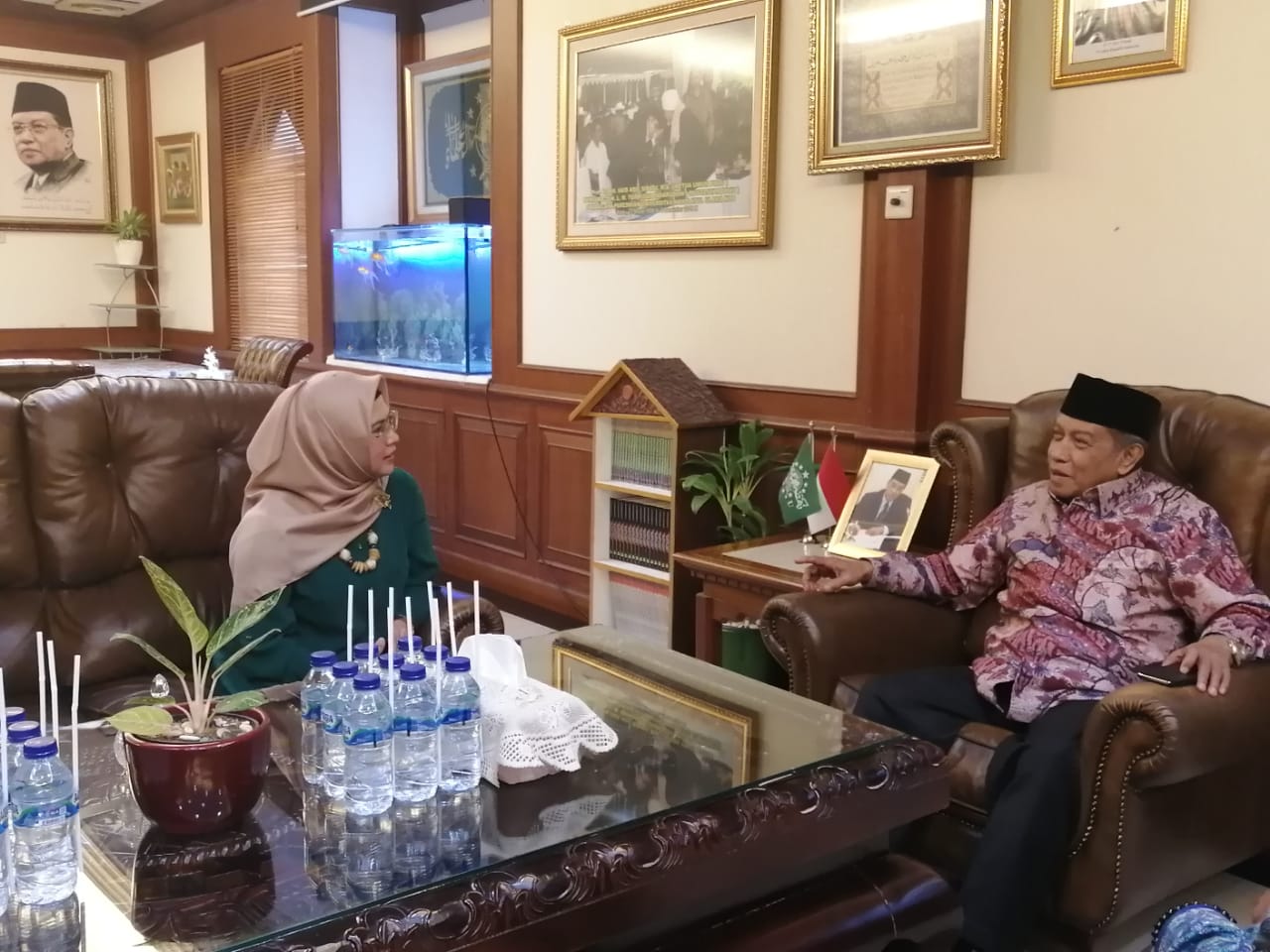 putri Wakil Presiden RI KH Ma'ruf Amin, Siti Nur Azizah bertemu Ketua PB NU KH Said Aqil Siroj.