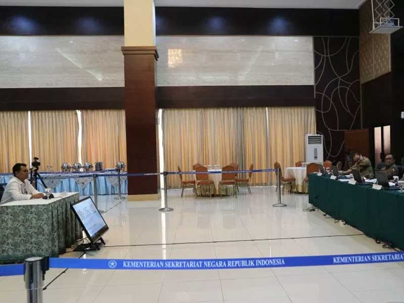 Kepala Kejaksaan Negeri Jakarta Timur Yudi Kristiana mengikuti tes wawancara calon hakim Mahkamah Konstitusi.