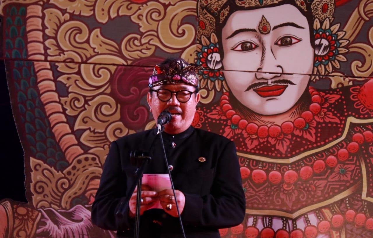 Wakil Gubernur Bali Tjokorda Oka Arta Ardhana Sukawati di acara Festival Desa Adat Belayu 2 di Tabanan