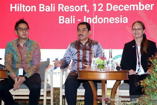 Kepala BNPT Komjen Pol Suhardi Alius (tengah) berbicara dalam forum Bali Work Plan 2019-2025