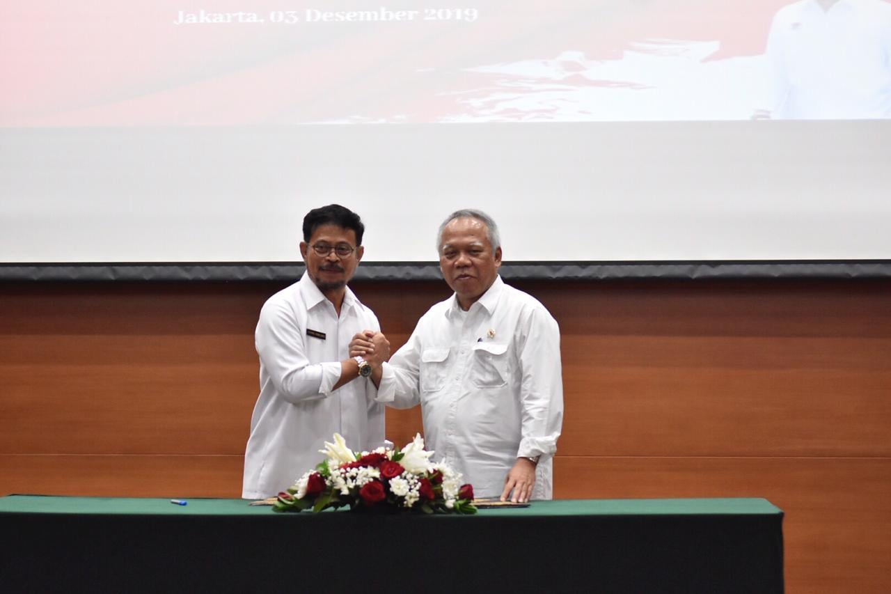Mentan Syahrul Yasin Limpo dan Menteri PUPR Basuki H.