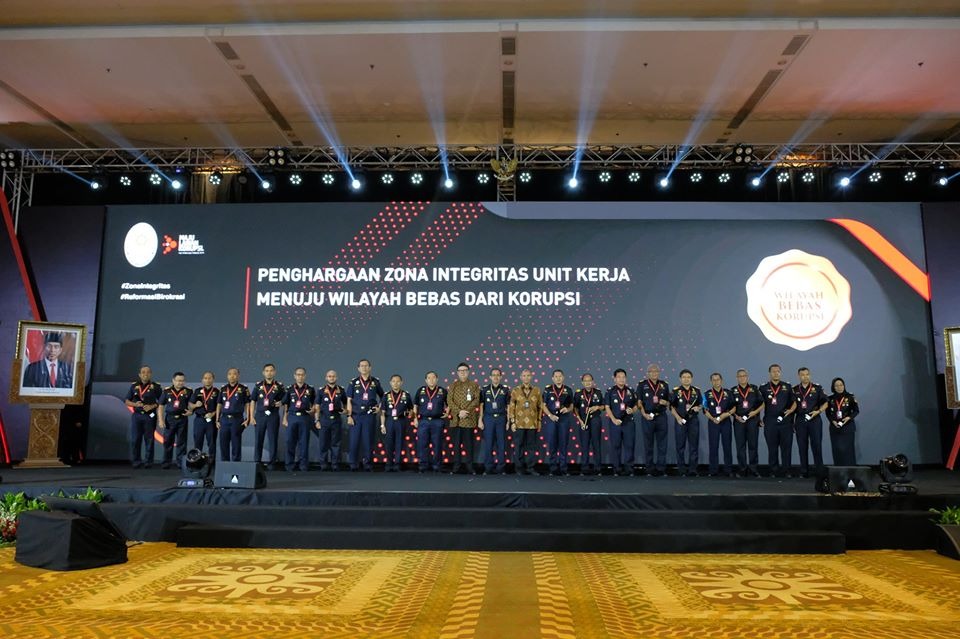 Bea Cukai Raih Penghargaan Wilayah Bebas Korupsi dari Kemenpan RB.