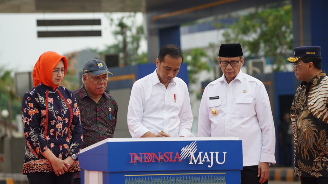 Peresmian ruas tol Kunciran-Serpong oleh Presiden Joko Widodo
