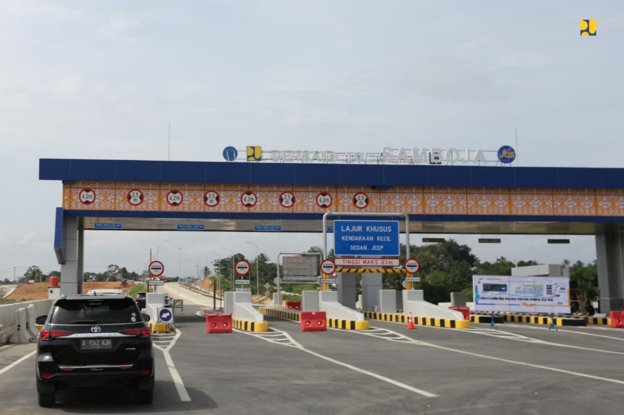 Pintu tol Samboja di ruas tol Balikpapan-Samarinda