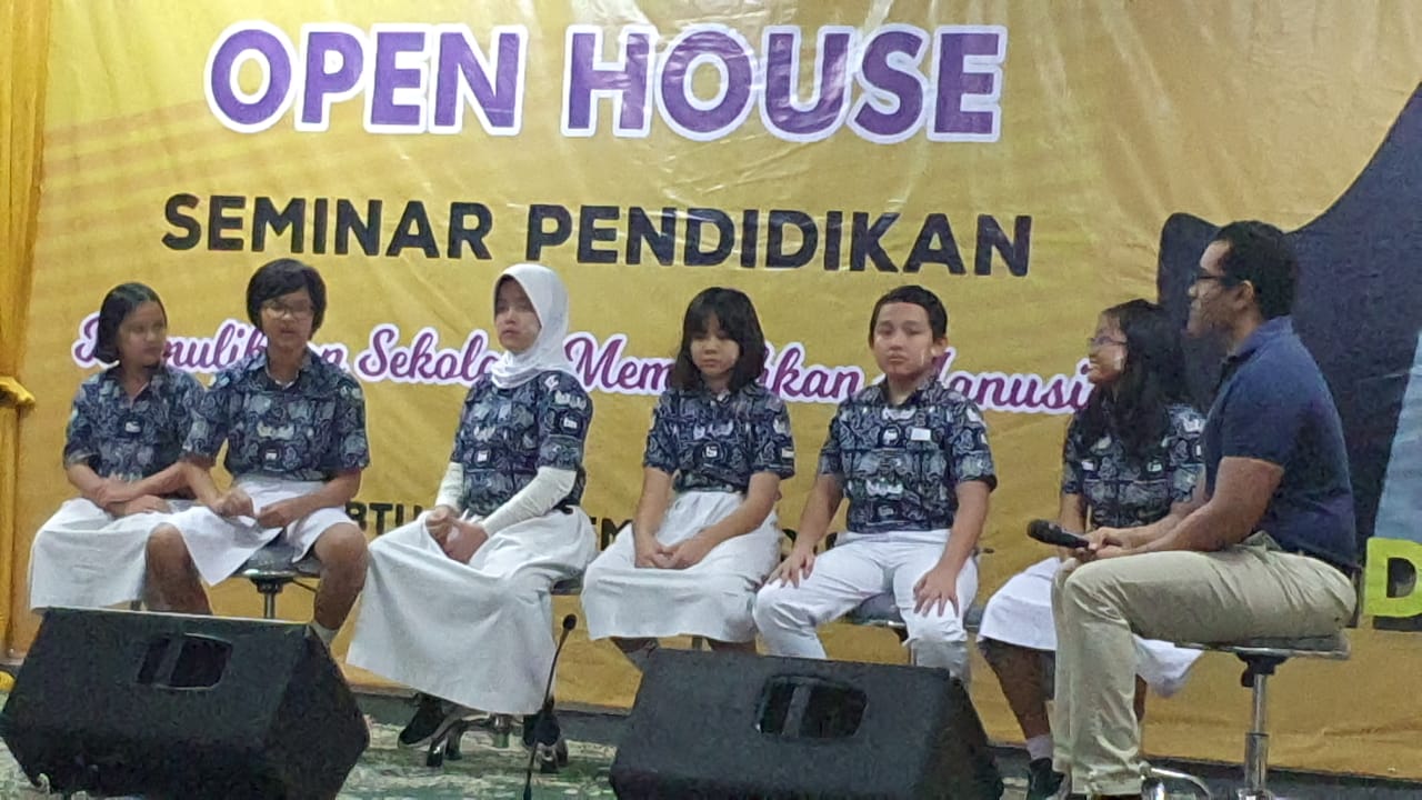 Open House dan Seminar Pendidikan yang diselenggarakan Sekolah Bakti Mulya 400 di Jakarta, Sabtu (7/12).
