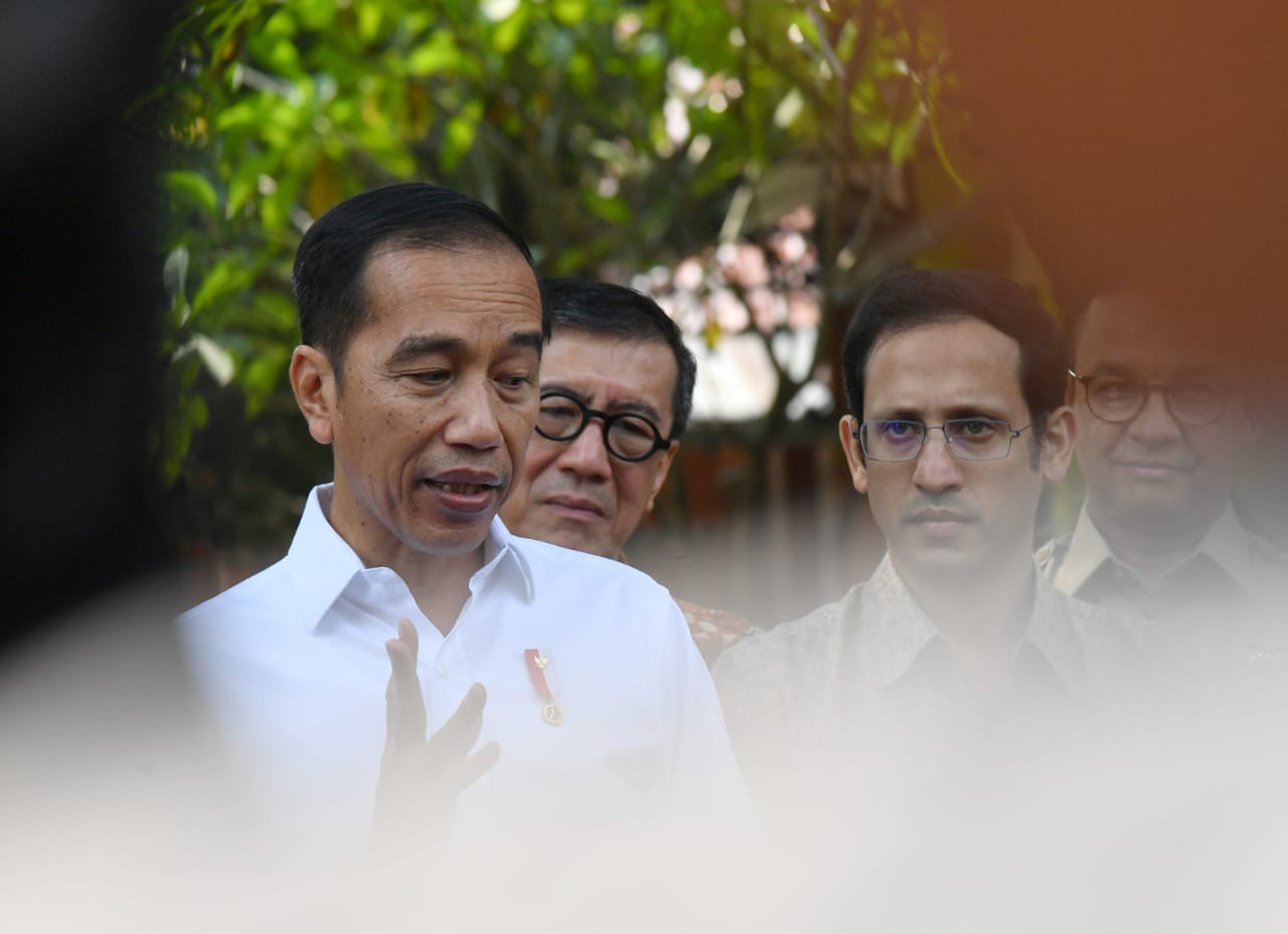 Presiden Joko Widodo menghadiri Pentas #PrestasiTanpaKorupsi di SMK 57 Jakarta