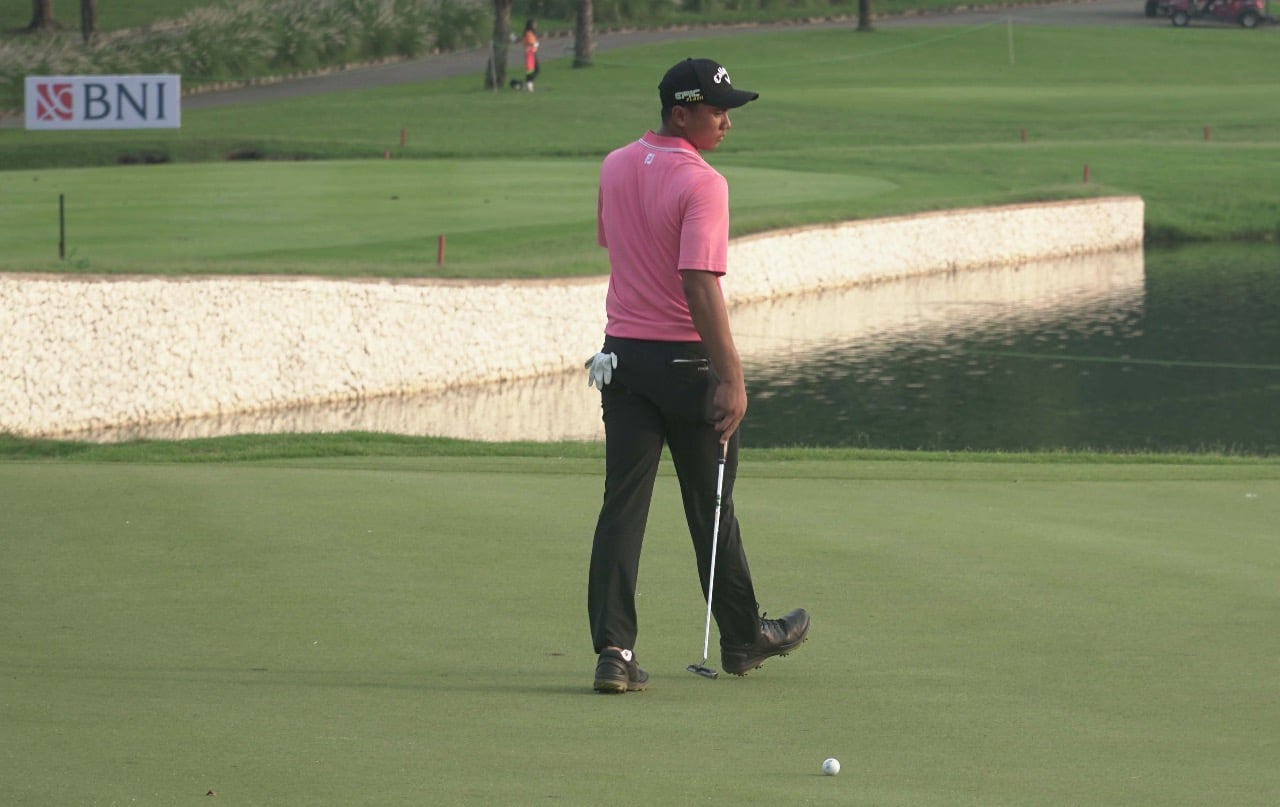 Naraajie saat berlaga di putaran pertama BNI Indonesian Masters