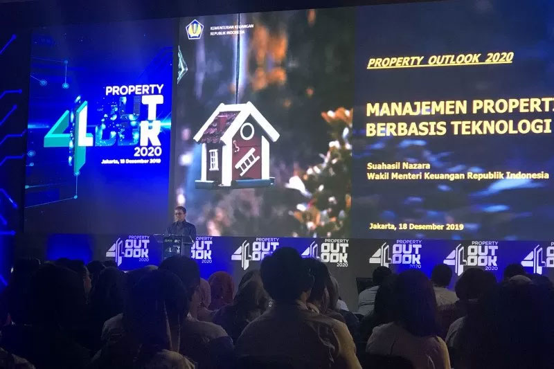 Wakil Menteri Keuangan Suahasil Nazara dalam acara Seminar Property Outlook, Gedung Dhanapala, Jakarta, Rabu (18/12/2019).  