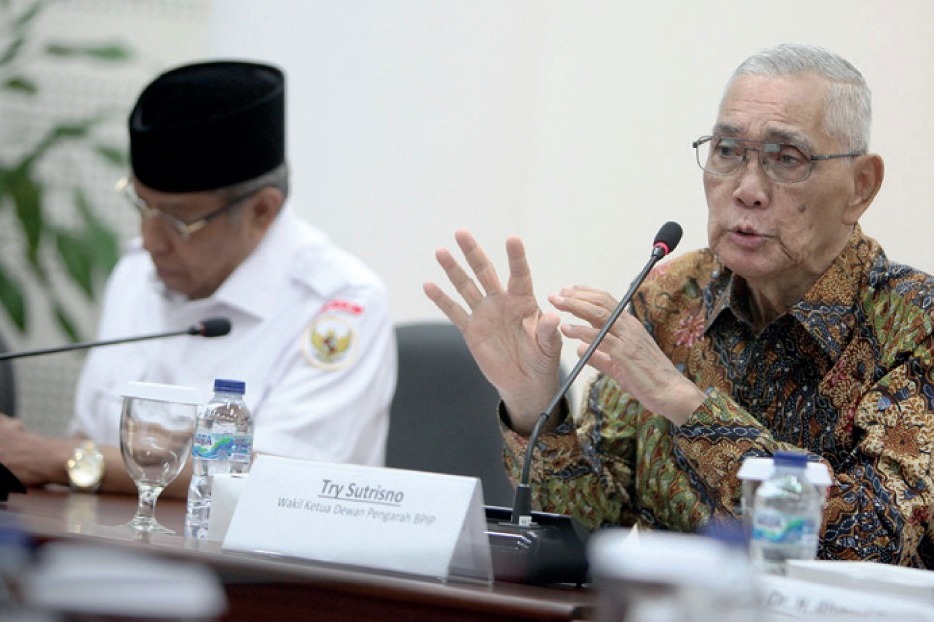  Wakil Ketua Dewan Pengarah BPIP Try Sutrisno dan anggota BPIP Said Aqil Siroj 