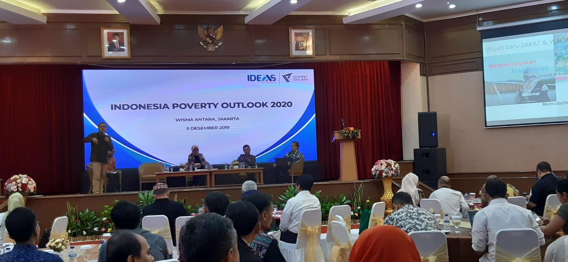 Dompet Dhuafa menyelenggarakan diskusi Indonesia Poverty Outlook 2020 di Auditorium Adhiyana Wisma Antara, Jakarta, Senin (9/12).