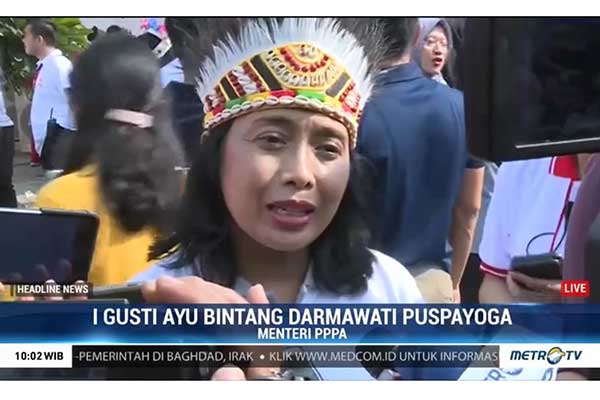 Menteri Pemberdayaan Perempuan dan Perlindungan Anak (PPPA) I Gusti Ayu Bintang Darmawati