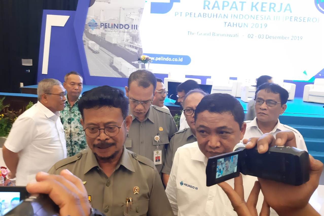 Mentan Syahrul dan Dirut Pelindo III.