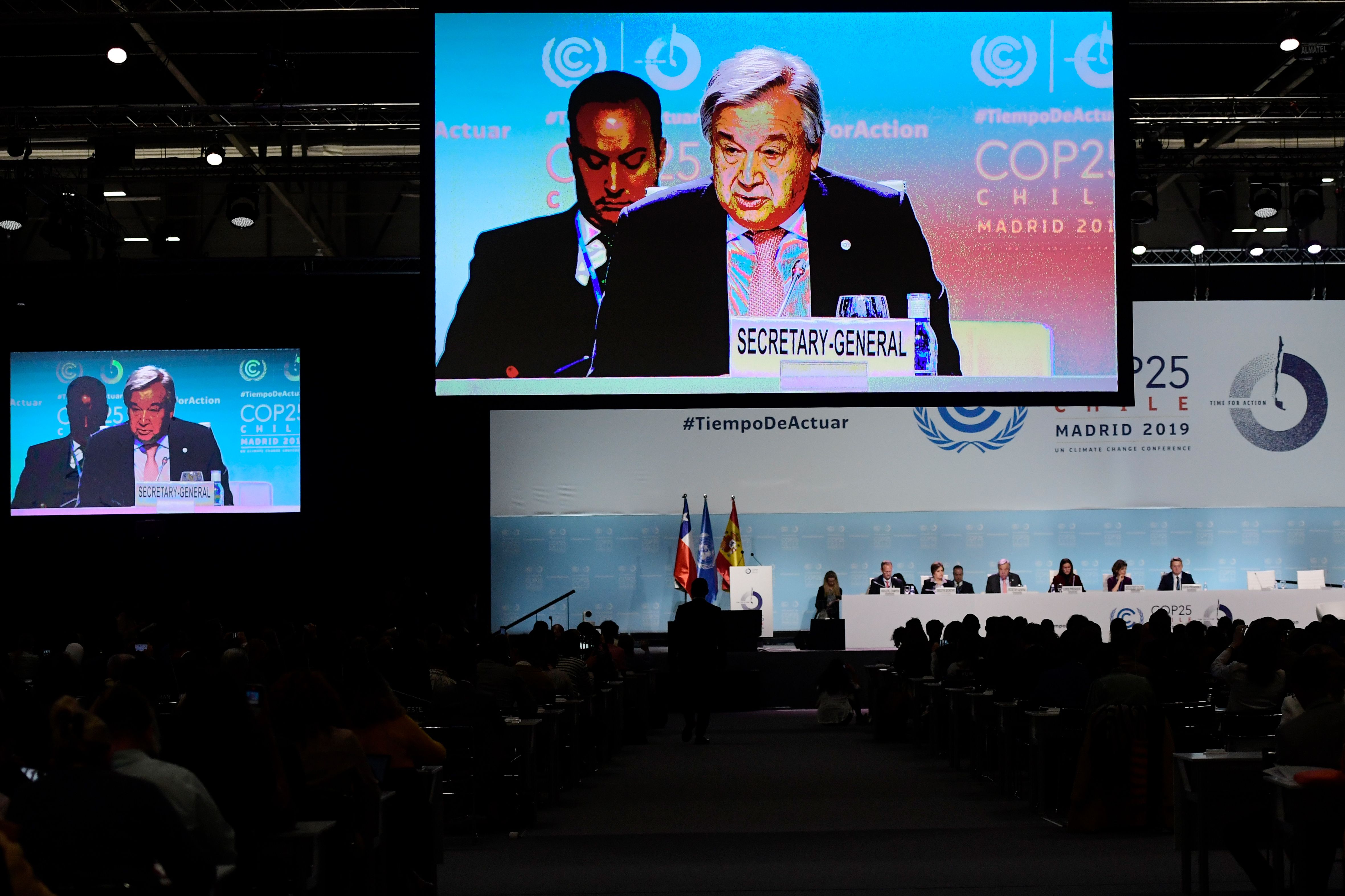 Sekjen PBB Antonio Guterres di sidang iklim UNFCCC COP25