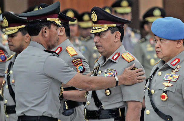 Kapolri Jenderal Idham Azis dan Inspektur Jenderal Listyo Sigit Prabowo sebagai Kabareskrim di Mabes Polri Jakarta, kemarin