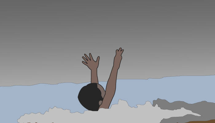 Ilustrasi anak tenggelam.