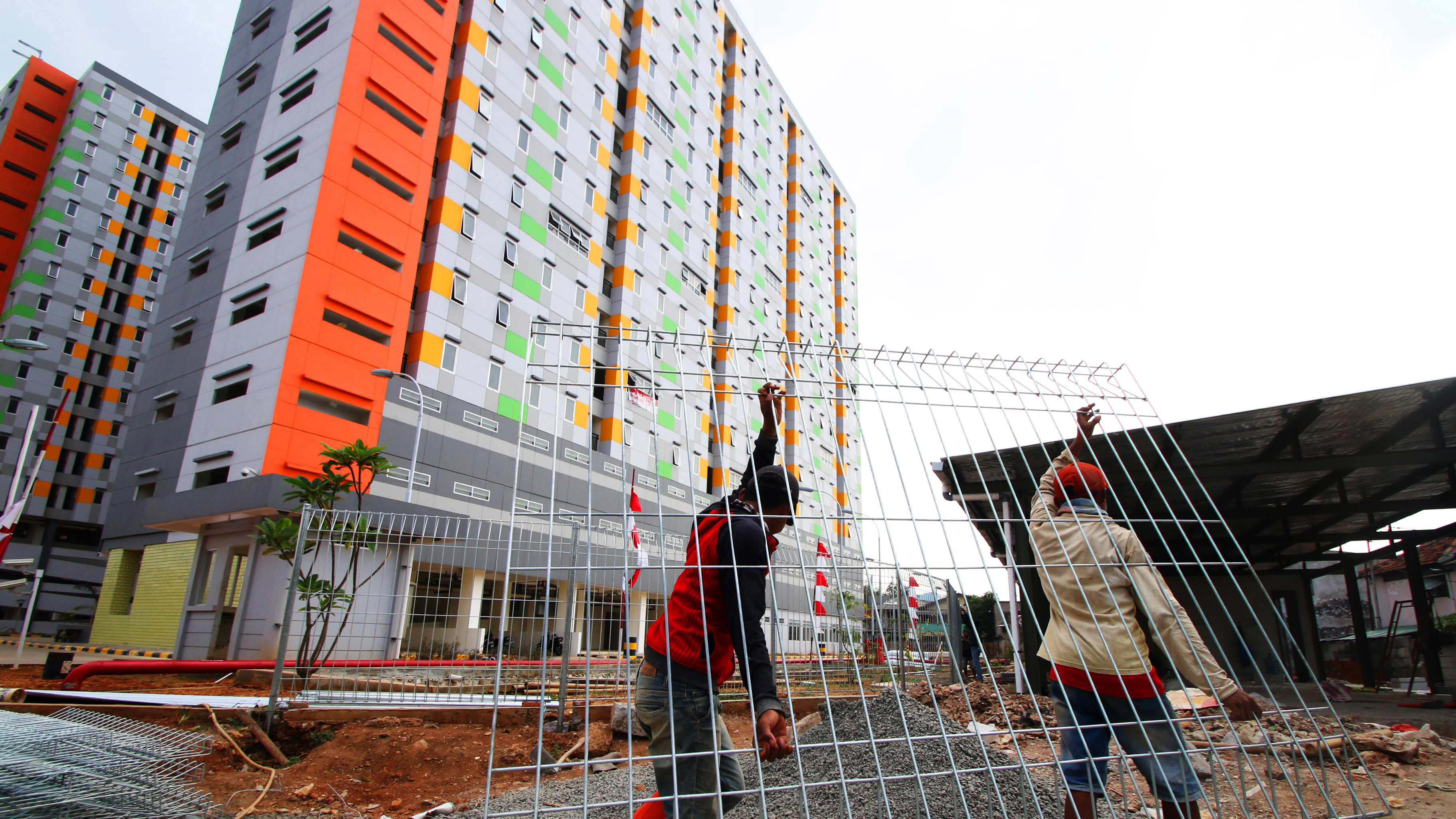 Rusun KS Tubun saat pembangunan