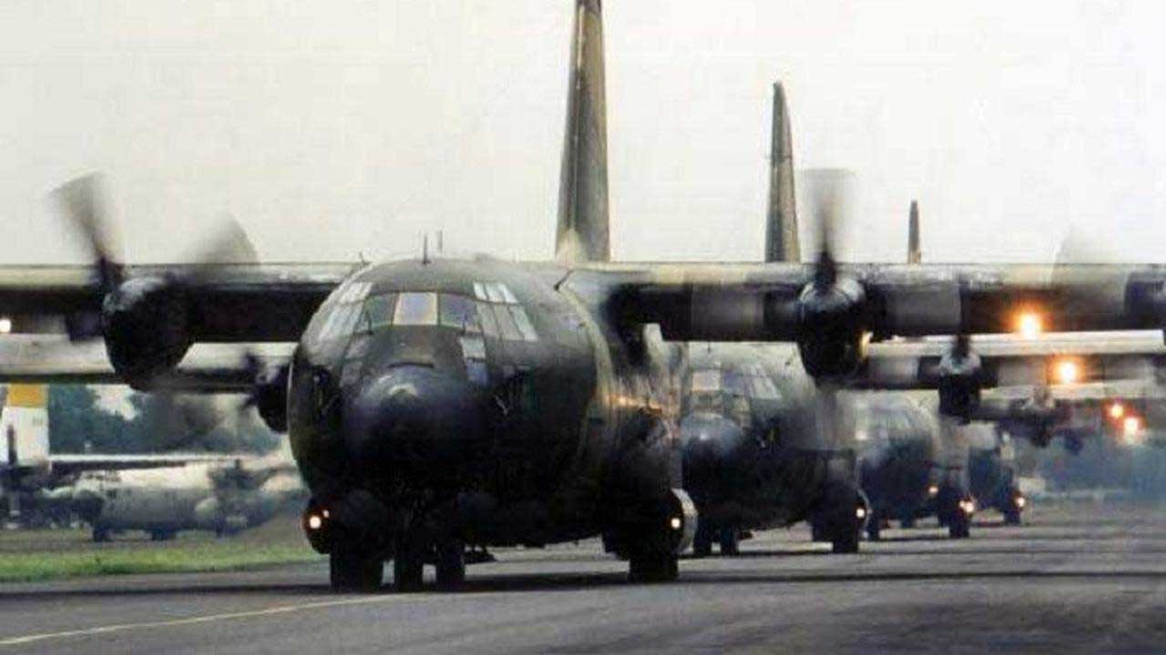 Ilustrasi Pesawat C-130 Hercules.