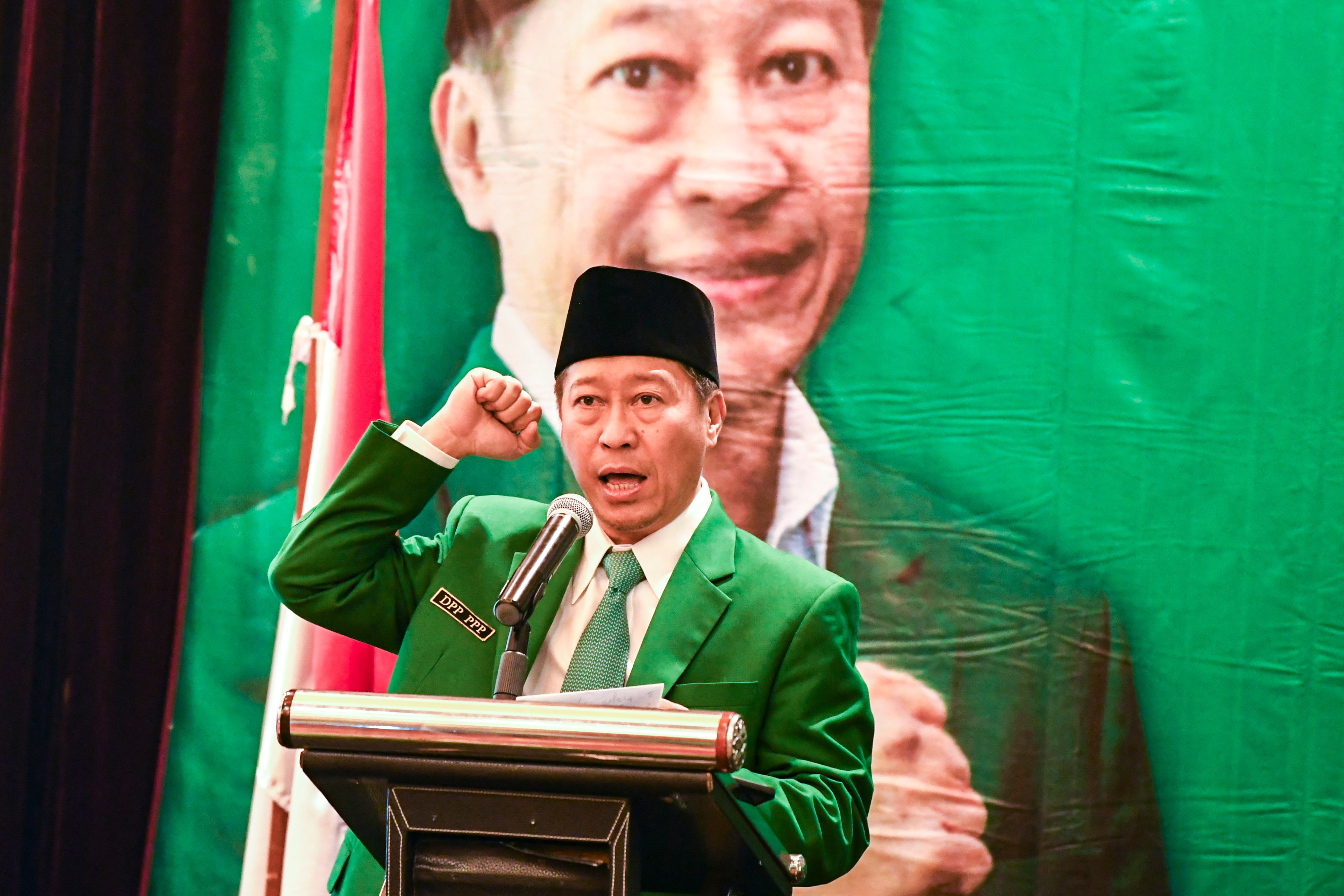 Ketua Umum Partai Persatuan Pembangunan (PPP) kubu Muktamar Jakarta, Humphrey Djemat.